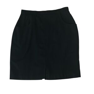 Maggie Lawrence Collection Black Skirt Front Pockets Women’s Size 12